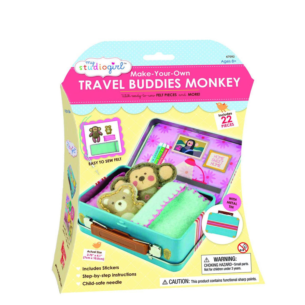 My Studio Girl Travel Buddies Monkey Sew Set - Radar Toys