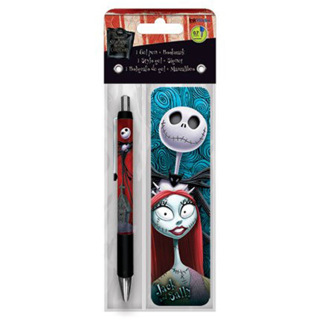 Nightmare Before Christmas Jack And Sally Bookmark And Pen Set