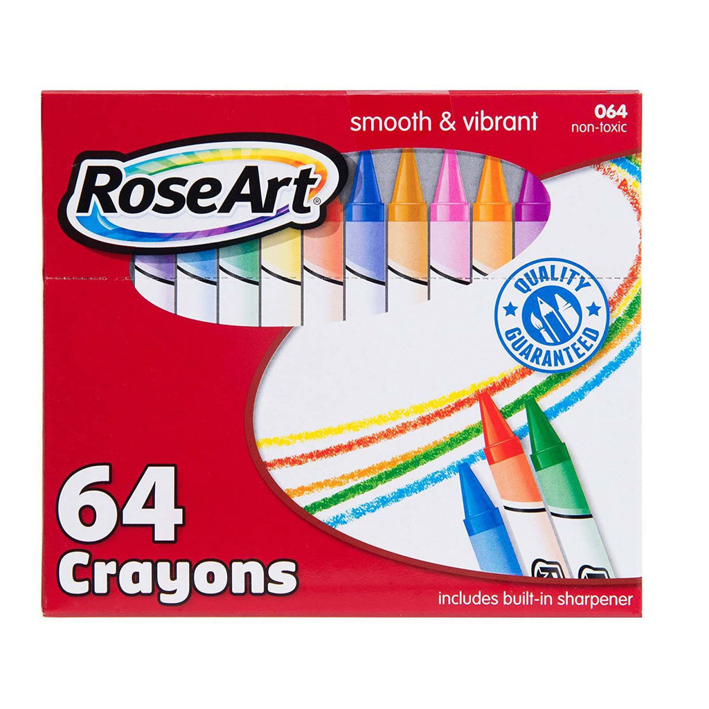 Rose Art 64 Count Smooth And Vibrant Crayons - Radar Toys