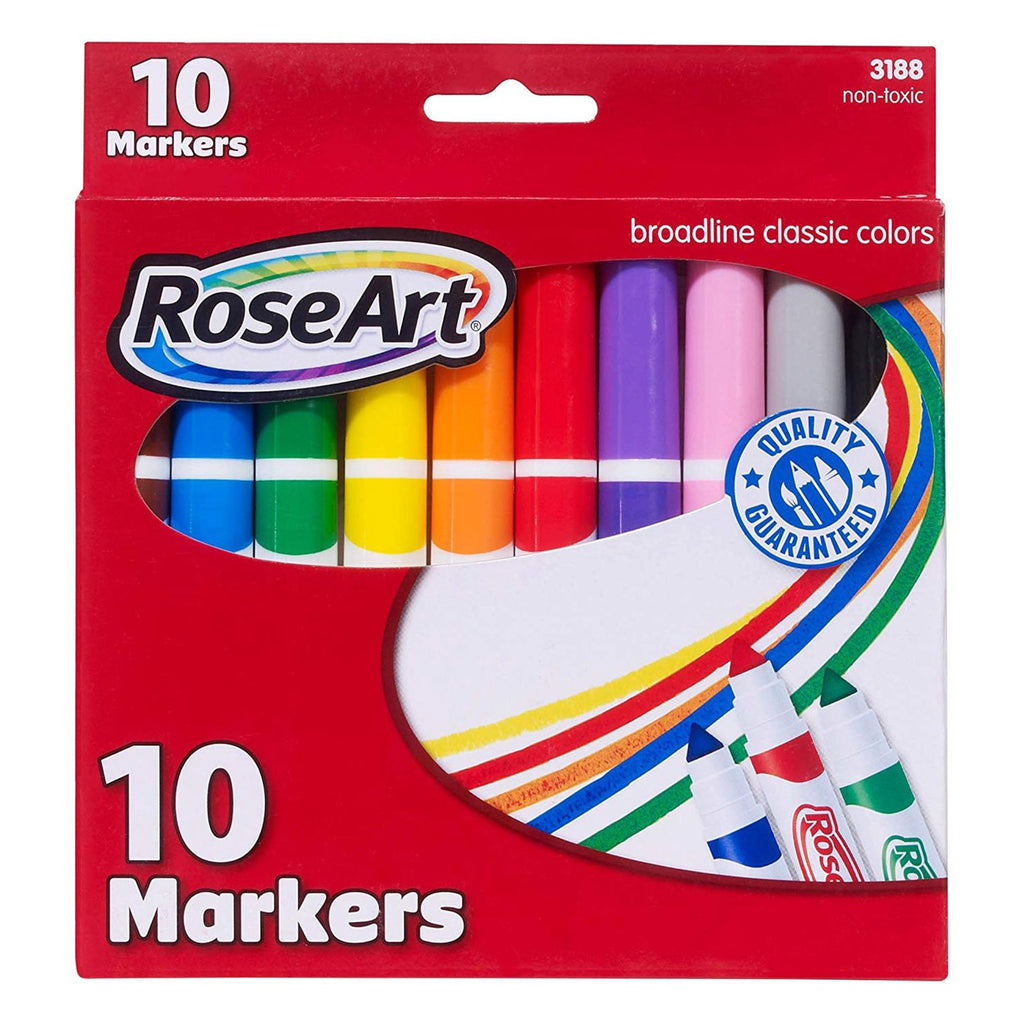 Rose Art Broadline Classic Colors 10 Count Markers - Radar Toys