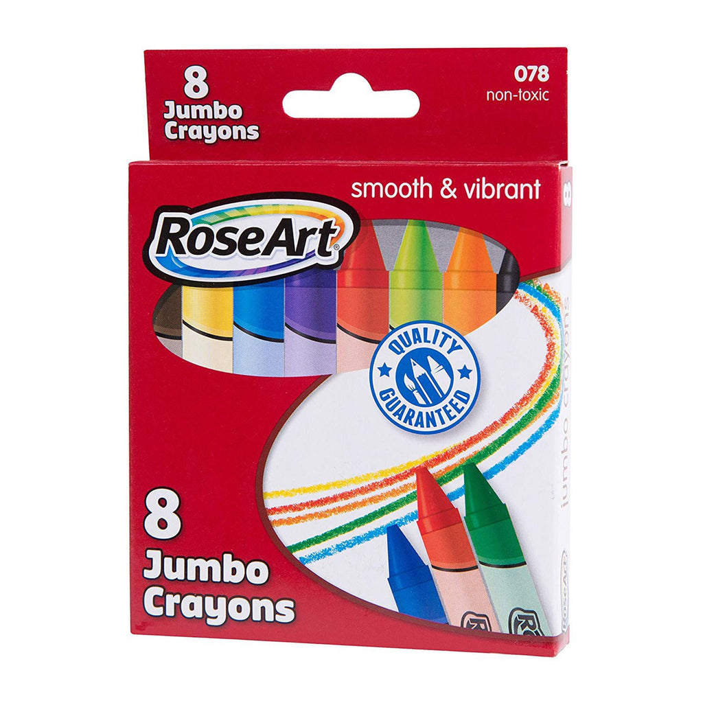 Rose Art Smooth And Vibrant 8 Count Jumbo Crayons - Radar Toys