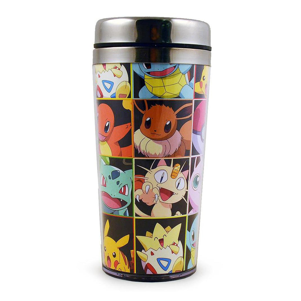 Pokemon Stainless Steel Character Group 16 oz Travel Mug - Radar Toys