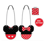 Loungefly Disney Mickey And Minnie Valentines Reversible Crossbody Bag Purse - Radar Toys