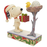 Enesco Jim Shore Peanuts Snoopy & Woodstock Snowy Gift Figurine - Radar Toys