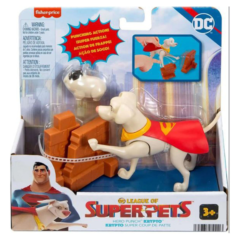 Fisher Price DC League Of Superpets Hero Punch Krypto Figure