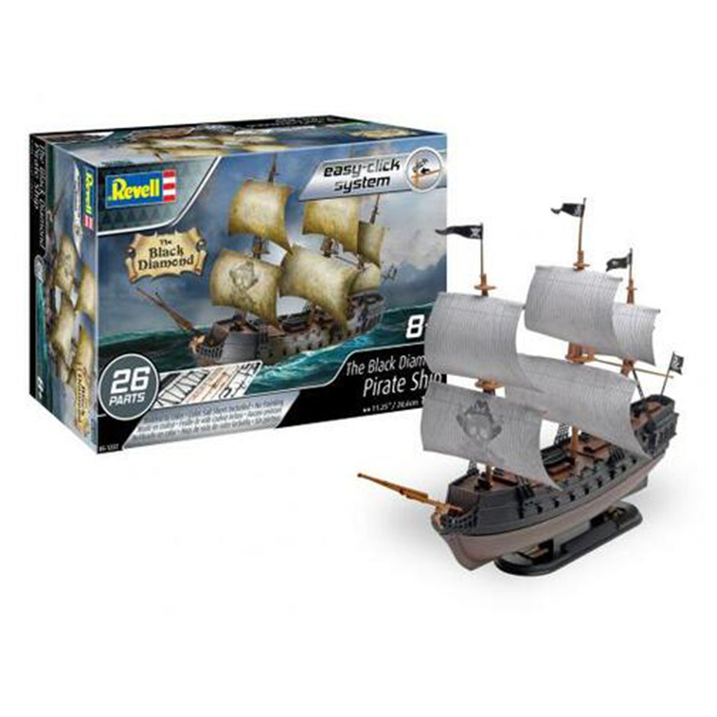 Revell The Black Diamond Pirate Ship 35th Scale Easy Click Model Kit - Radar Toys