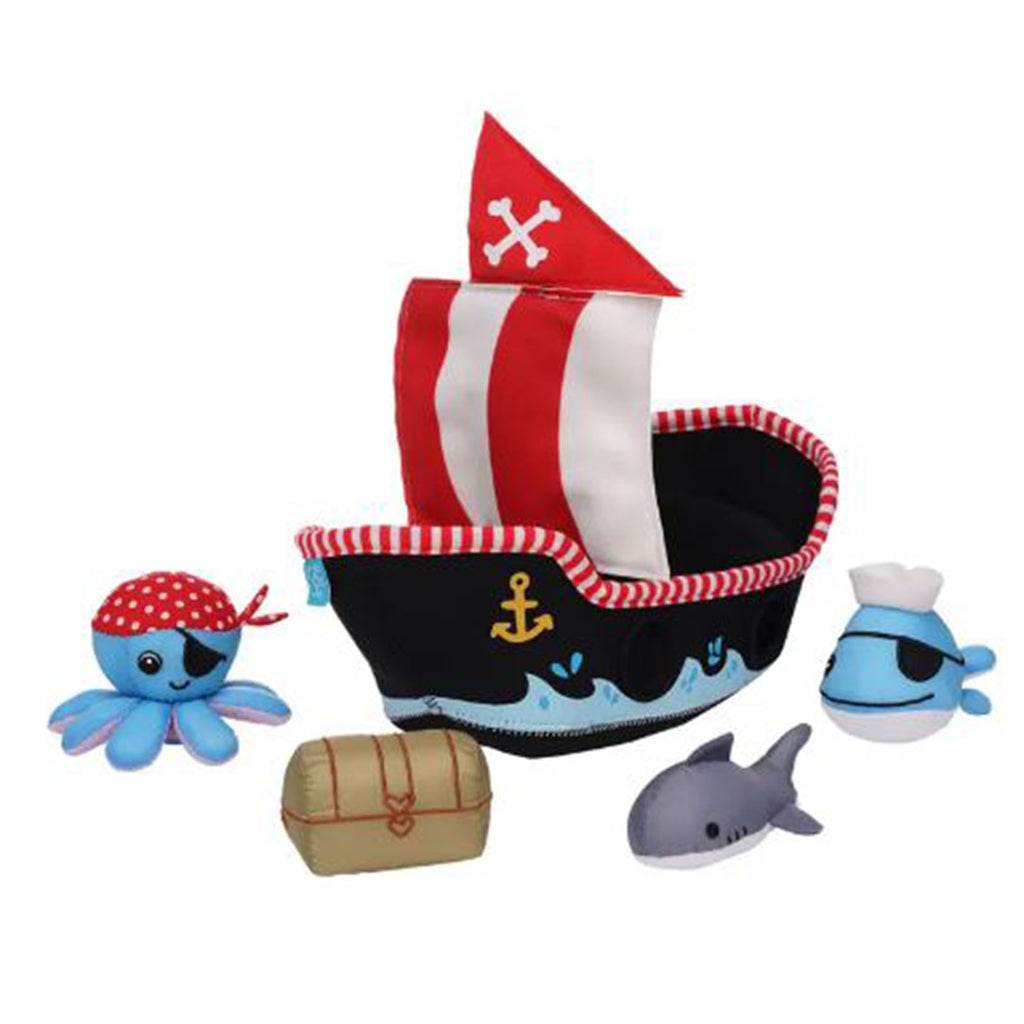 Manhattan Toy Pirate Ship Floating Fill-N-Spill Bath Toy Set