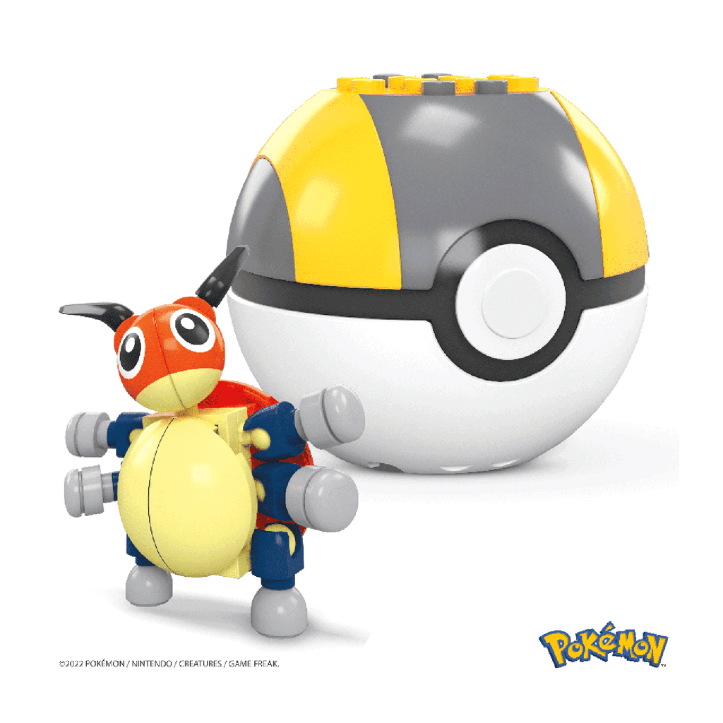 Mega Construx Pokemon Ledyba Poke Ball Building Set - Radar Toys
