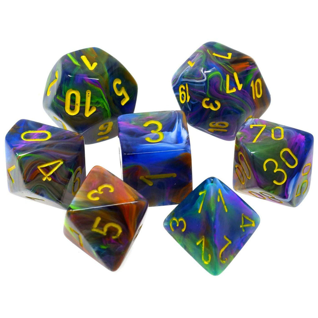 Chessex 7 Count Festive Rio Yellow Dice CHX27449