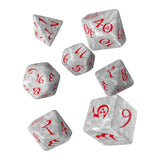 Q-Workshop Classic RPG Pearl Red 7 Piece Dice Set - Radar Toys