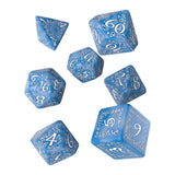 Q-Workshop Elvish Glacier White 7 Piece Dice Set - Radar Toys
