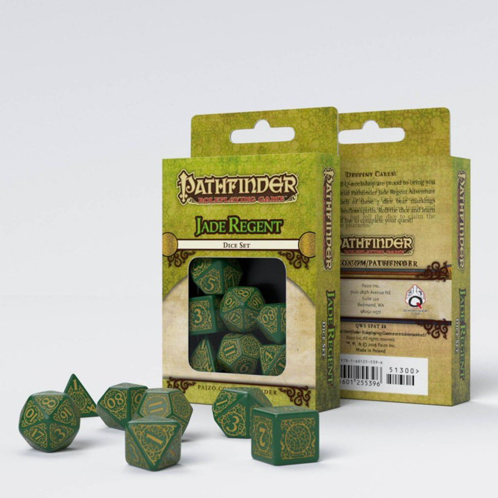 Q-Workshop Pathfinder Jade Regent Roleplaying 7 Piece Dice Set - Radar Toys
