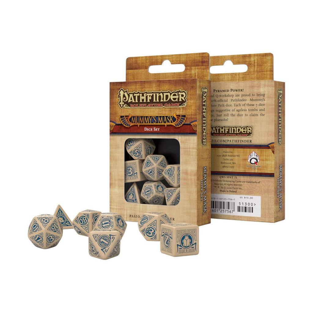Q-Workshop Pathfinder Mummy's Mask Roleplaying 7 Piece Dice Set - Radar Toys
