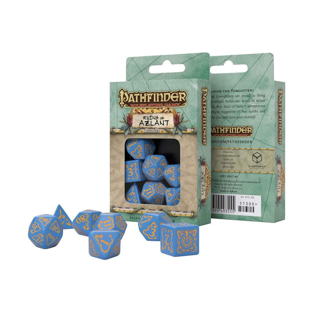 Q-Workshop Pathfinder Ruins Of Azlant Roleplaying 7 Piece Dice Set - Radar Toys