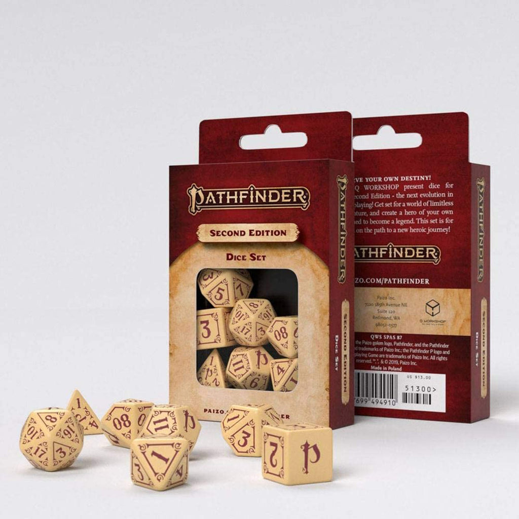 Q-Workshop Pathfinder Second Edition Roleplaying 7 Piece Dice Set - Radar Toys