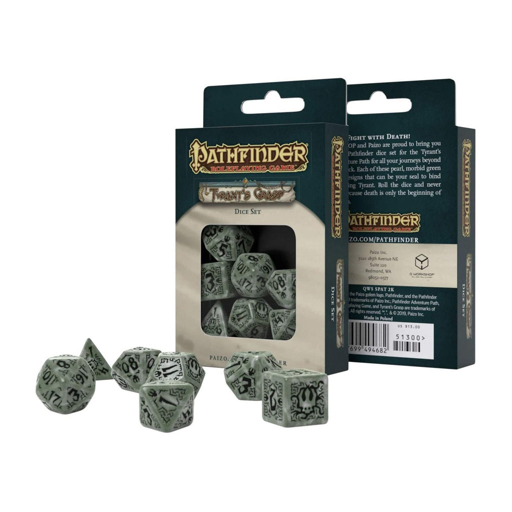 Q-Workshop Pathfinder Tyrant's Grasp Roleplaying 7 Piece Dice Set - Radar Toys