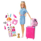 Barbie Travel Set With Puppy And Accessories Playset - Radar Toys