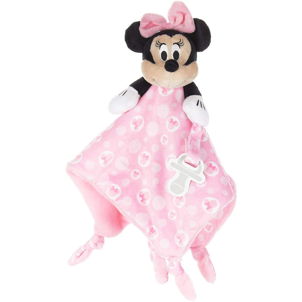 Disney Baby Minnie Mouse Snuggle Blanky With Pacifier Loop - Radar Toys