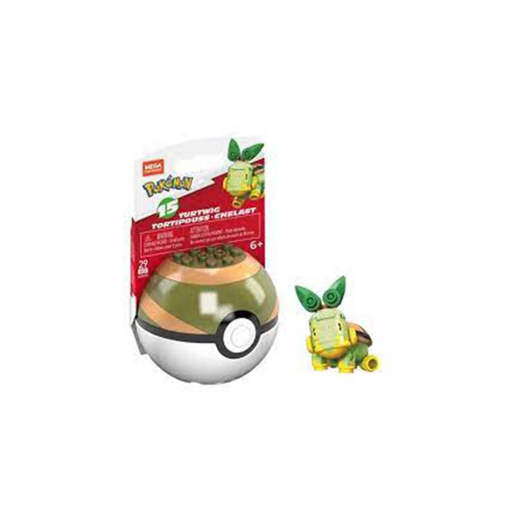 Mega Construx Pokemon Turtwig Poke Ball Building Set - Radar Toys