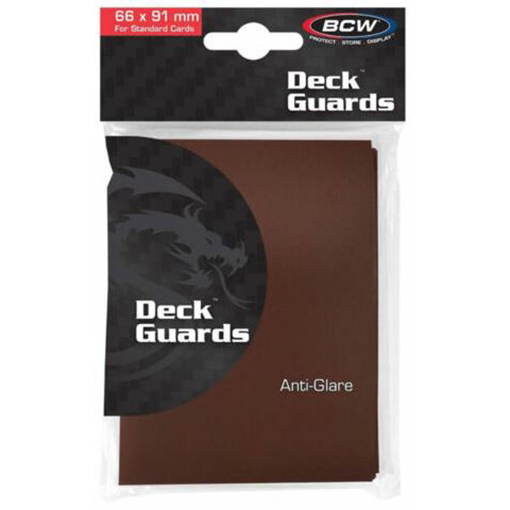 BCW Deck Guards Double Matte Brown Sleeves 50 Count