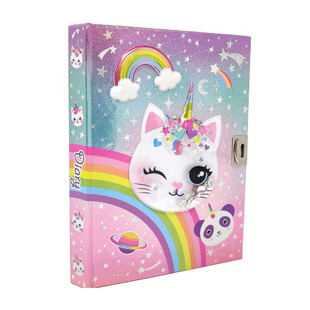 Hot Focus Caticorn Diary With Lock And Keys - Radar Toys