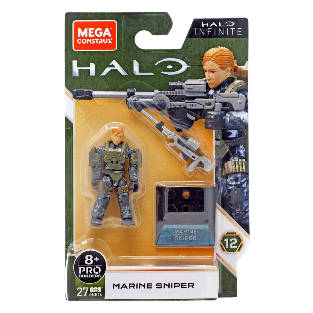 Mega Construx Halo Pro Builders Marine Sniper Figure Set - Radar Toys