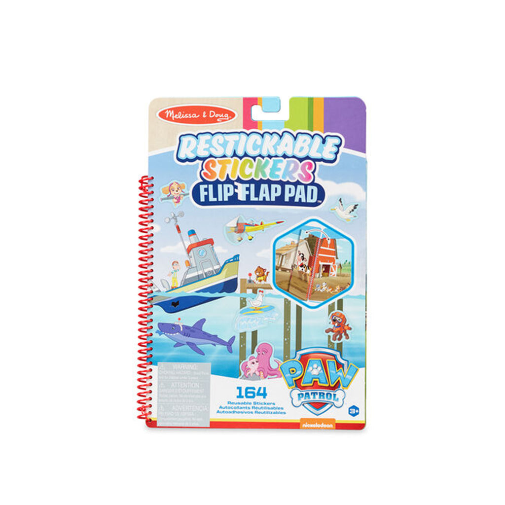Melissa And Doug Paw Patrol Flip Flap Adventure Bay 164 Reusable Stickers With Scenes Set - Radar Toys