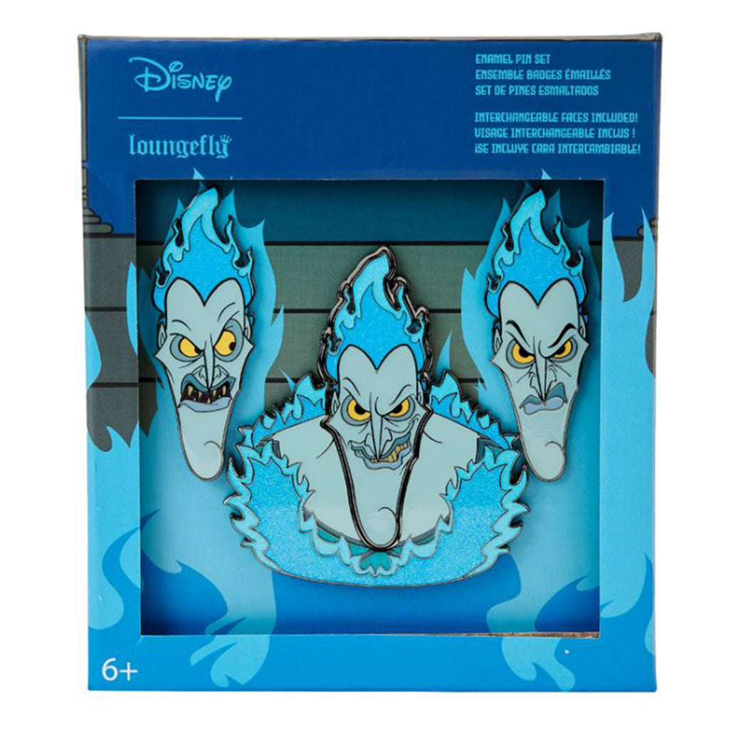 Loungefly Disney Hercules Hades Mixed Emotions 4 Piece Pin Set