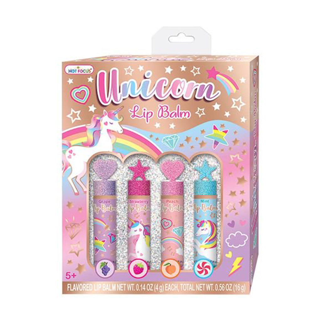 Hot Focus Unicorn Flavored Lip Balm Cosmetic Set - Radar Toys