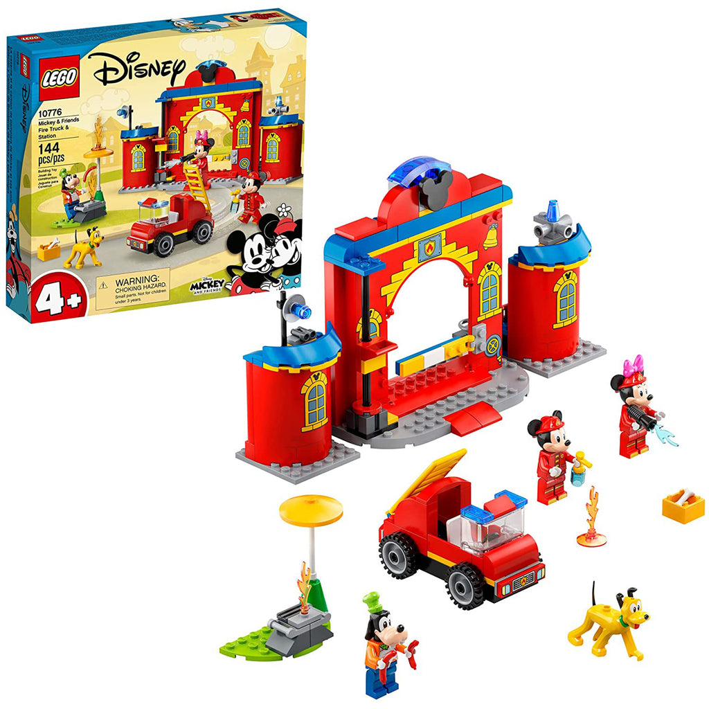 LEGO®  Disney Mickey And Friends Fire Truck And Station Building Set 10776 - Radar Toys