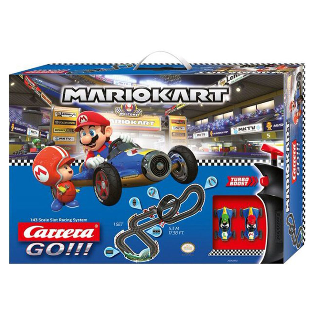 Carrera Super Mario Kart Mach 8 43rd Scale Slot Car Track Set - Radar Toys