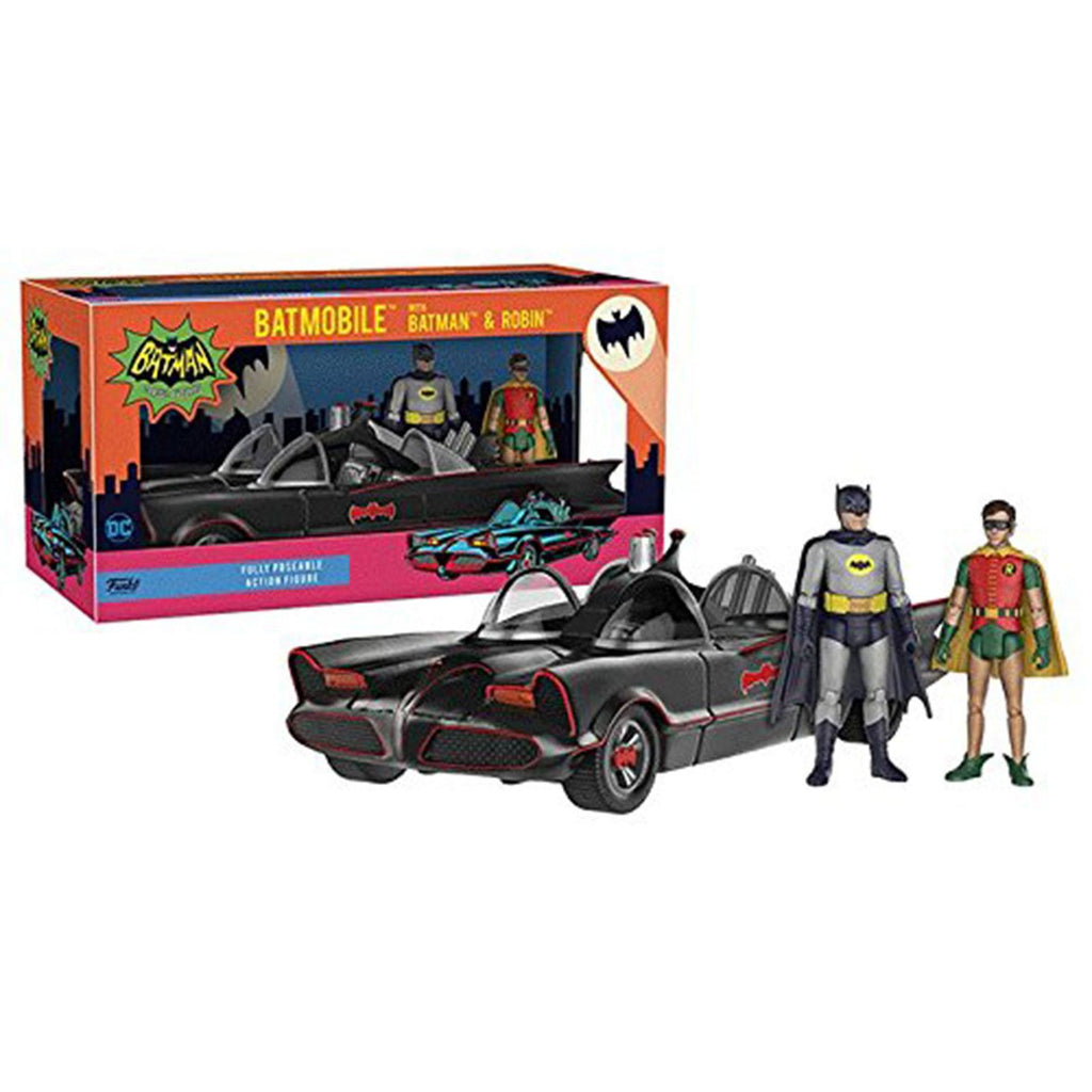 Funko Batman 1966 Batmobile With Batman And Robin Figure Set