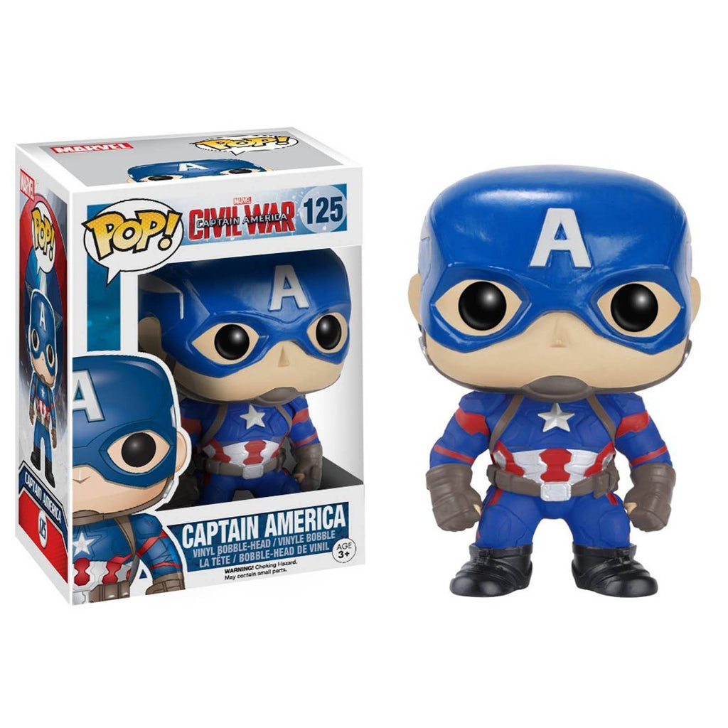 Funko Civil War POP Captain America Bobble Head Vinyl Figure