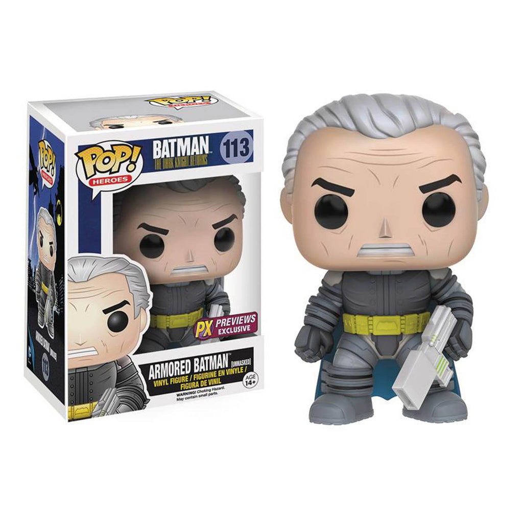 Funko Dark Knight Returns PX Exclusive POP Armored Batman Unmasked Vinyl Figure