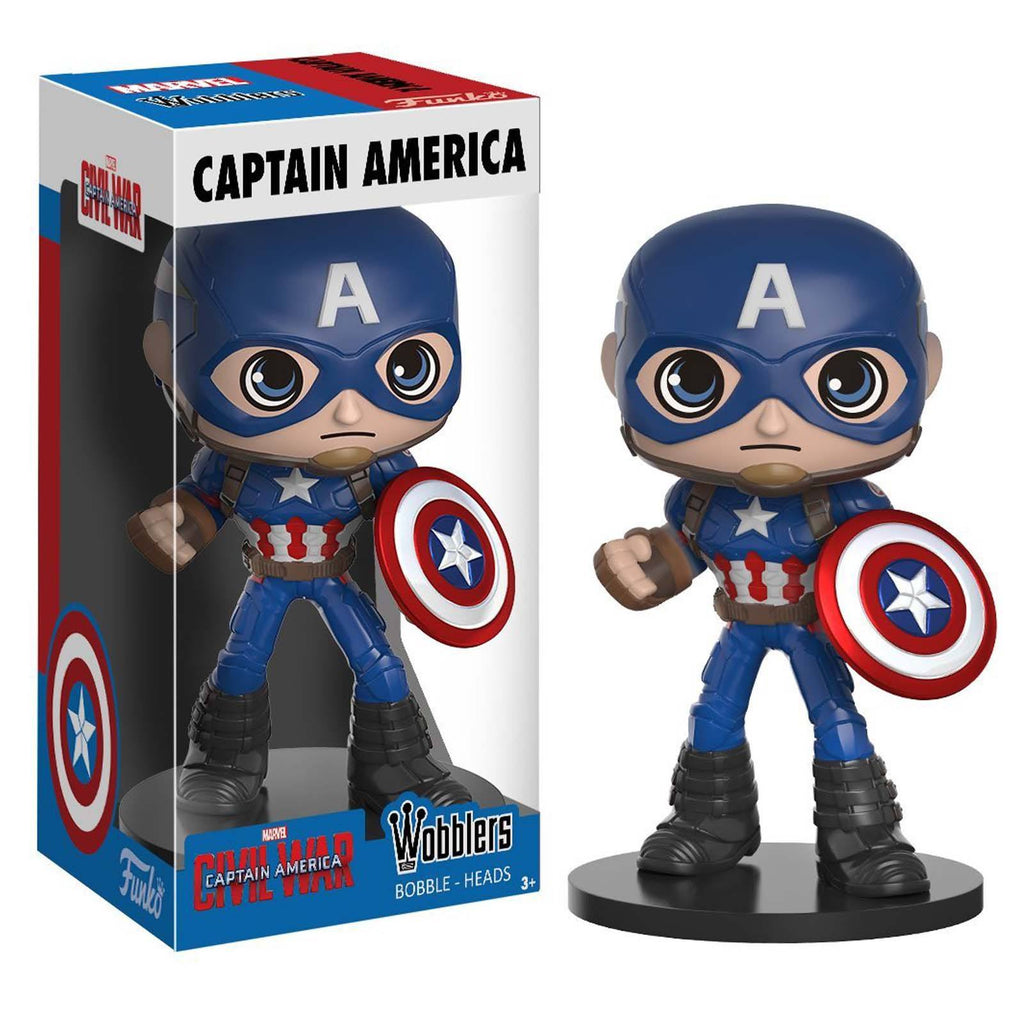 Funko Marvel Wobblers Captain America Bobble Head Figure