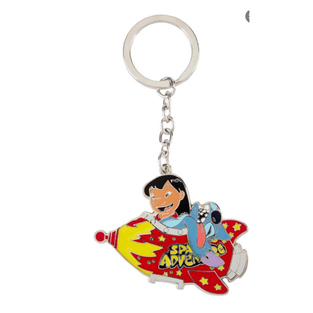 Loungefly Disney Lilo And Stitch Space Adventure Metal Keychain
