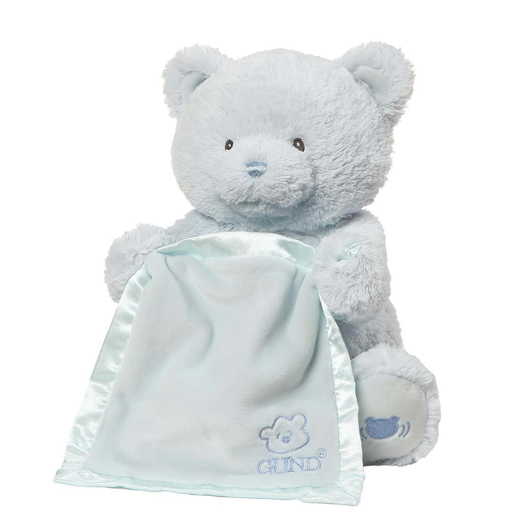 Gund My First Teddy Peek A Boo Blue 11 Inch Animated Plush Figure - Radar Toys