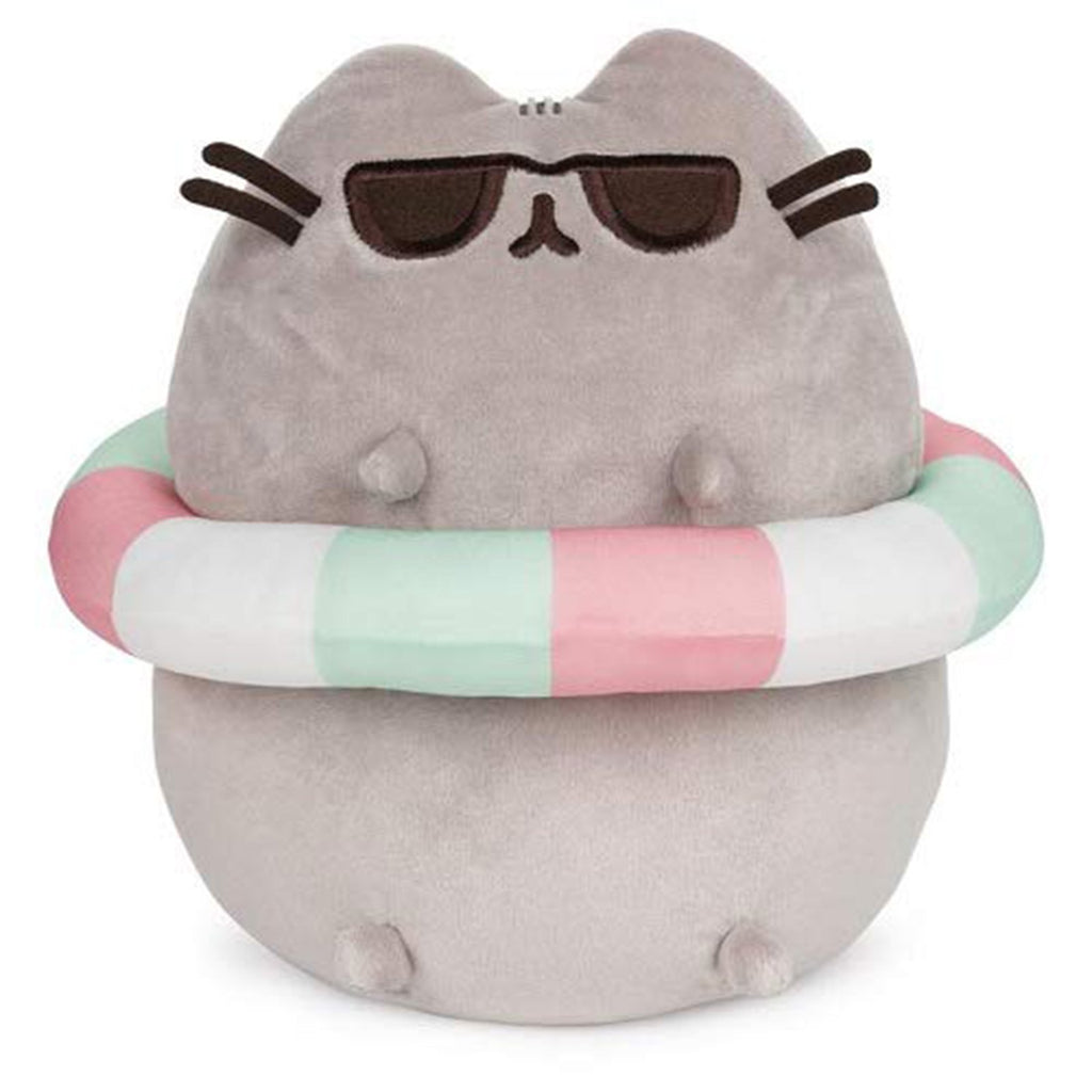 Gund Pusheen Striped Tube And Sunglasses 9.5 Inch Plush Figure - Radar Toys