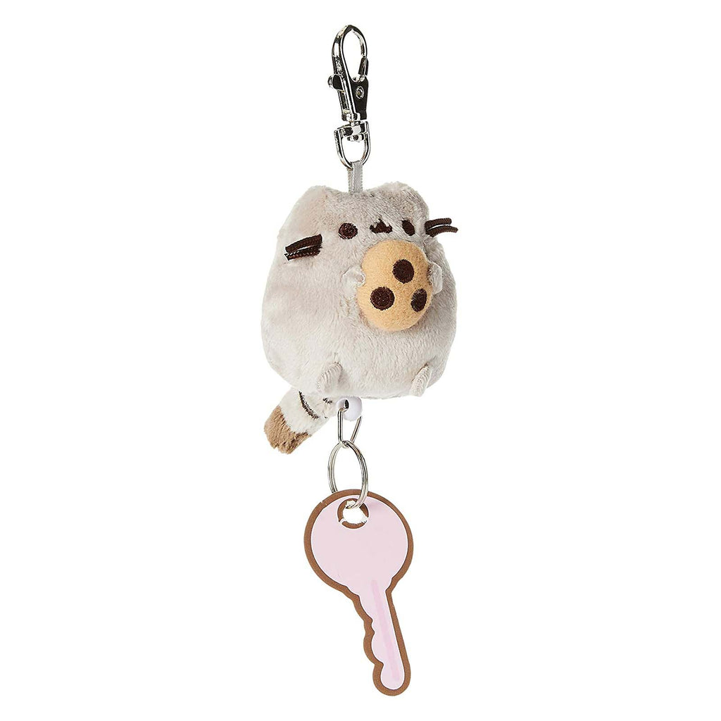 Gund Pusheen With Cookie Plush Retractable Keychain - Radar Toys