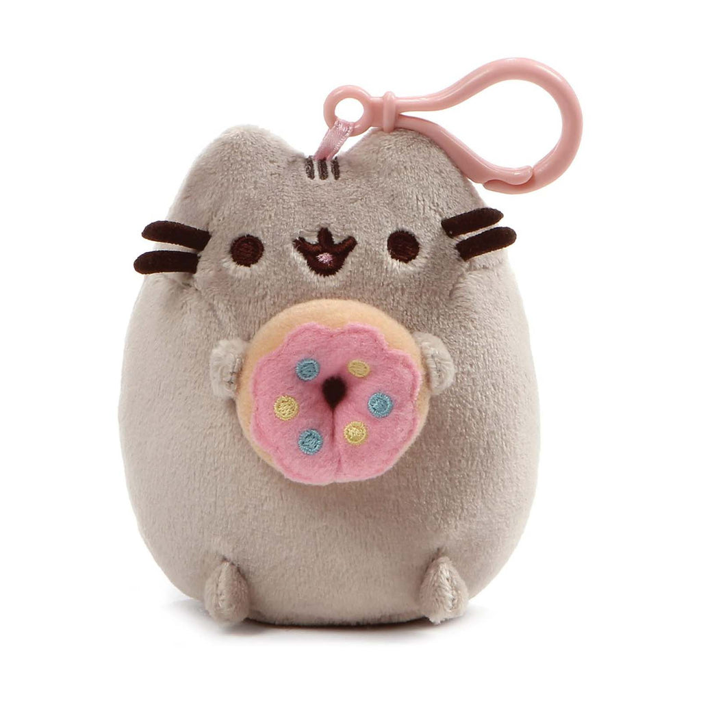 Gund Pusheen With Donut 5 Inch Plush Backpack Clip - Radar Toys