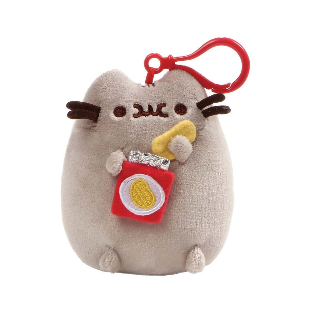 Gund Pusheen With Potato Chips 5 Inch Plush Backpack Clip - Radar Toys