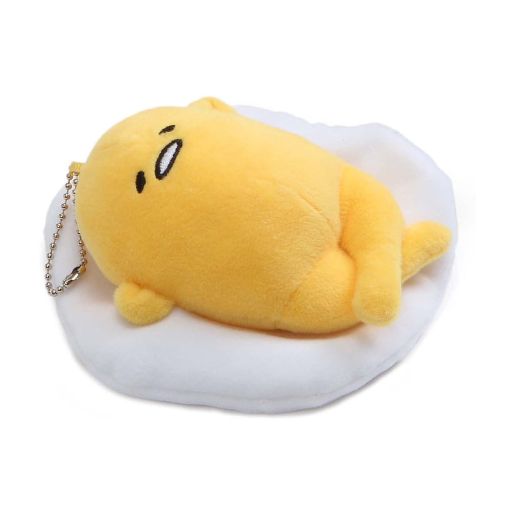 Gund Sanrio Gudetama Laying Sunny Side Up 5 Inch Plush Keychain - Radar Toys
