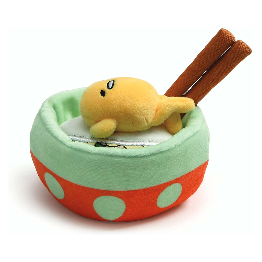 Gund Sanrio Gudetama Lazy Egg Noodle Bowl 4 Inch Plush Figure - Radar Toys