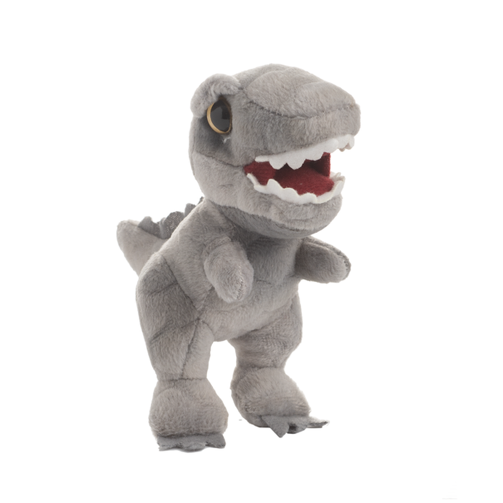 Prehistoric Pals Mini Dinosaur Grey T-Rex 5 Inch Plush Figures - Radar Toys