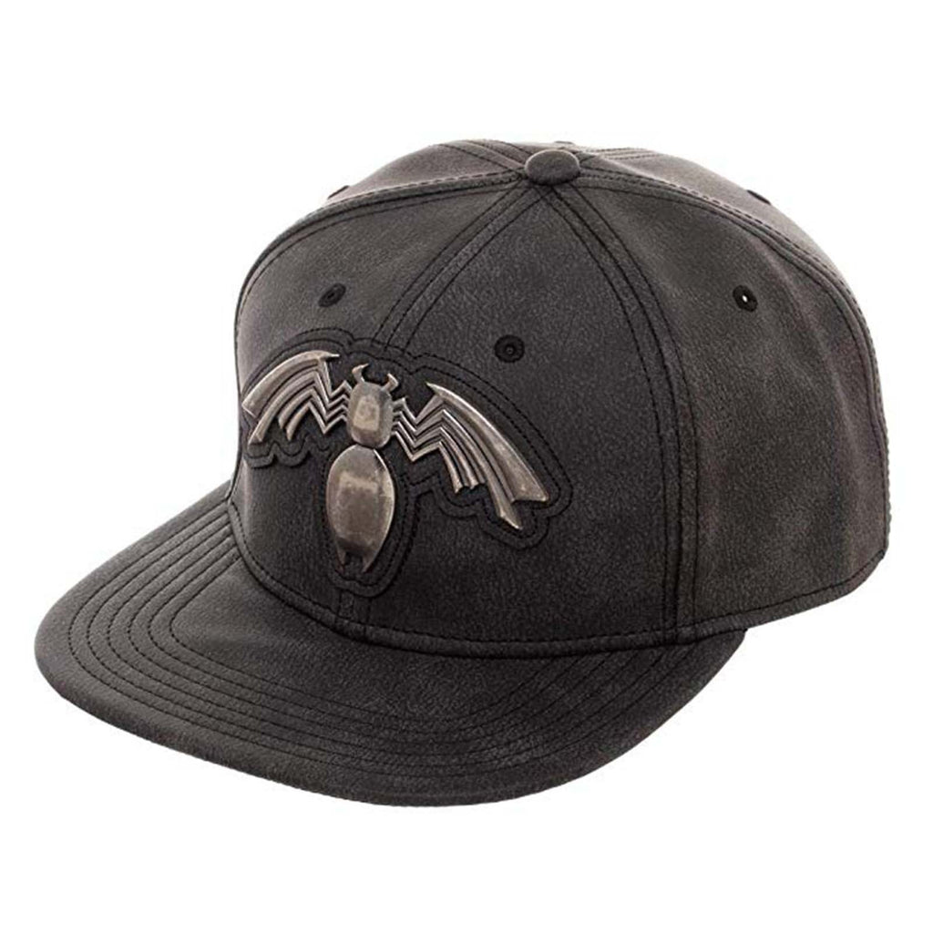 Marvel Venom Distressed Metal Logo Grey Adjustable Snapback Hat
