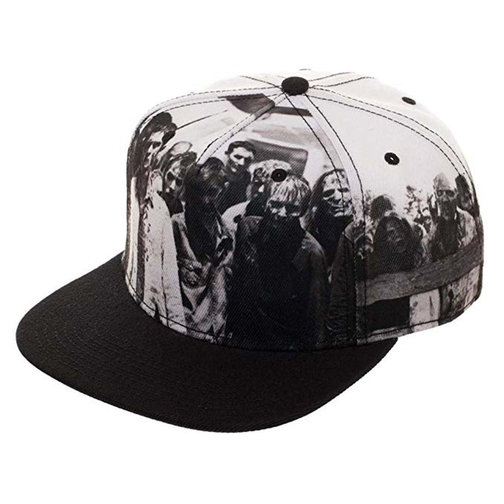 Walking Dead Walkers Black And White Adjustable Snapback Hat