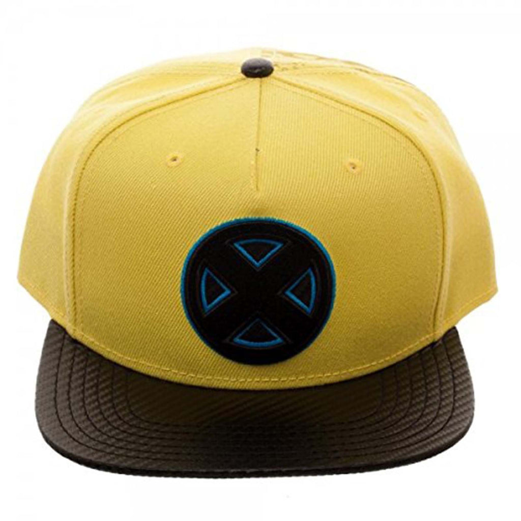 X-Men Carbon Fiber Logo Yellow Snapback Hat