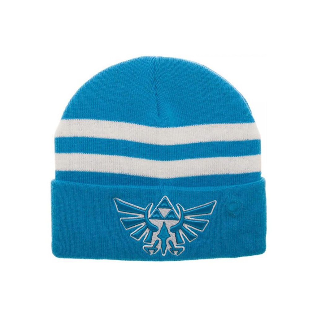 Zelda Hyrule Fiber Optic Blue White Beanie
