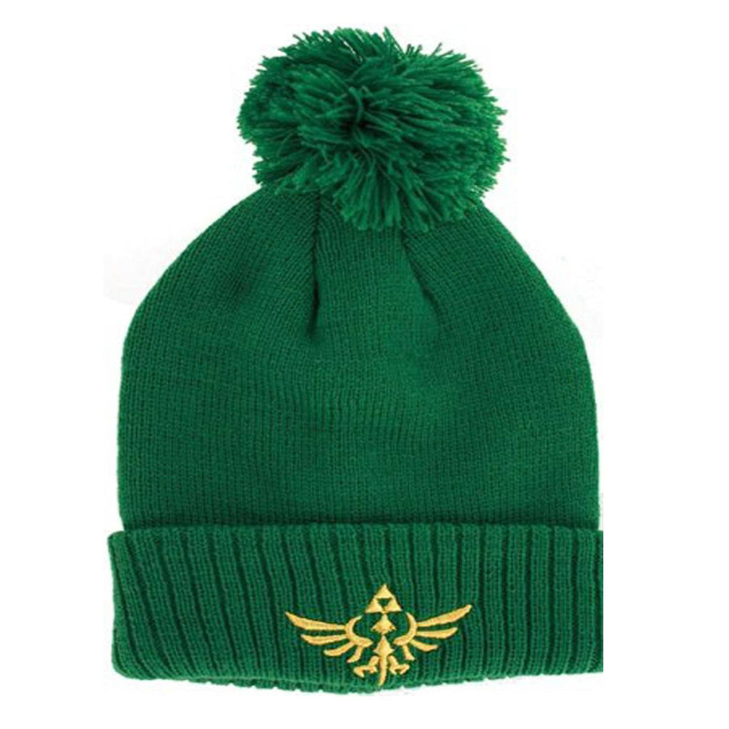 Zelda Skyward Sword Green Triforce Pom Beanie