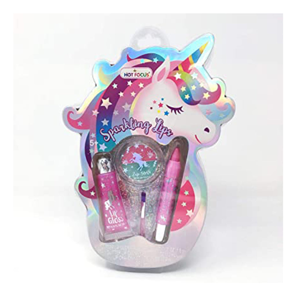 Hot Focus Unicorn Sparkling Lips Cosmetic Set - Radar Toys